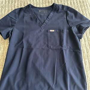 FIG’S women’s Navy Blue V-Neck Shirt